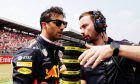 Daniel Ricciardo (AUS) Red Bull Racing with Simon Rennie (GBR) Red Bull Racing Race Engineer