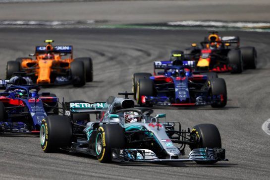 Lewis Hamilton (GBR) Mercedes AMG F1 W09.
22.07.2018. Formula 1 World Championship, Rd 11, German Grand Prix, Hockenheim, Germany, Race Day.
- www.xpbimages.com, EMail: requests@xpbimages.com - copy of publication required for printed pictures. Every used picture is fee-liable. © Copyright: Moy / XPB Images
