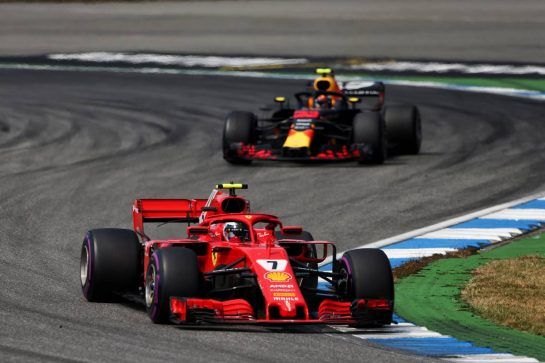 Kimi Raikkonen (FIN) Ferrari SF71H.
22.07.2018. Formula 1 World Championship, Rd 11, German Grand Prix, Hockenheim, Germany, Race Day.
- www.xpbimages.com, EMail: requests@xpbimages.com - copy of publication required for printed pictures. Every used picture is fee-liable. © Copyright: Moy / XPB Images