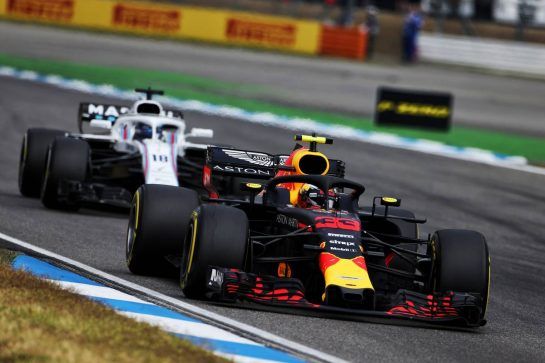 Max Verstappen (NLD) Red Bull Racing RB14.
22.07.2018. Formula 1 World Championship, Rd 11, German Grand Prix, Hockenheim, Germany, Race Day.
- www.xpbimages.com, EMail: requests@xpbimages.com - copy of publication required for printed pictures. Every used picture is fee-liable. © Copyright: Moy / XPB Images