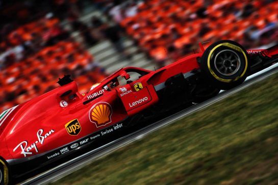 Sebastian Vettel (GER) Ferrari SF71H.
22.07.2018. Formula 1 World Championship, Rd 11, German Grand Prix, Hockenheim, Germany, Race Day.
- www.xpbimages.com, EMail: requests@xpbimages.com - copy of publication required for printed pictures. Every used picture is fee-liable. © Copyright: Photo4 / XPB Images