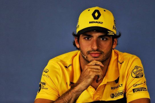 Carlos Sainz Jr (ESP) Renault Sport F1 Team in the FIA Press Conference.
26.07.2018. Formula 1 World Championship, Rd 12, Hungarian Grand Prix, Budapest, Hungary, Preparation Day.
- www.xpbimages.com, EMail: requests@xpbimages.com - copy of publication required for printed pictures. Every used picture is fee-liable. © Copyright: Moy / XPB Images