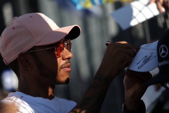 Lewis Hamilton (GBR) Mercedes AMG F1  
26.07.2018. Formula 1 World Championship, Rd 12, Hungarian Grand Prix, Budapest, Hungary, Preparation Day.
- www.xpbimages.com, EMail: requests@xpbimages.com - copy of publication required for printed pictures. Every used picture is fee-liable. © Copyright: Charniaux / XPB Images