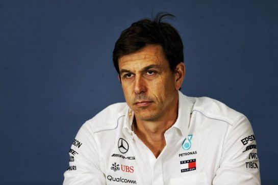 Toto Wolff (GER) Mercedes AMG F1 Shareholder and Executive Director in the FIA Press Conference.
20.07.2018. Formula 1 World Championship, Rd 11, German Grand Prix, Hockenheim, Germany, Practice Day.
- www.xpbimages.com, EMail: requests@xpbimages.com - copy of publication required for printed pictures. Every used picture is fee-liable. © Copyright: Moy / XPB Images