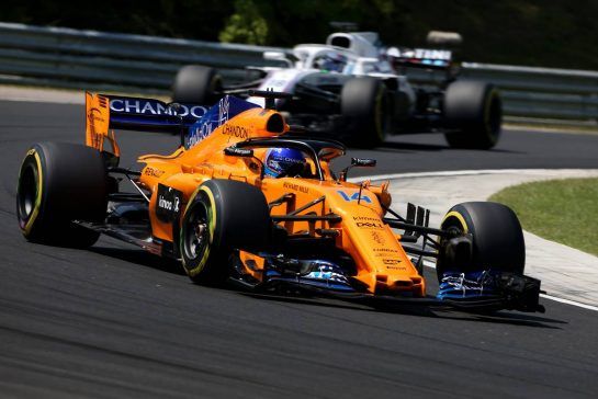 Fernando Alonso (ESP) McLaren F1 
28.07.2018. Formula 1 World Championship, Rd 12, Hungarian Grand Prix, Budapest, Hungary, Qualifying Day.
- www.xpbimages.com, EMail: requests@xpbimages.com - copy of publication required for printed pictures. Every used picture is fee-liable. © Copyright: Charniaux / XPB Images