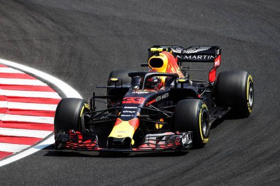 Max Verstappen (NLD) Red Bull Racing RB14.
28.07.2018. Formula 1 World Championship, Rd 12, Hungarian Grand Prix, Budapest, Hungary, Qualifying Day.
- www.xpbimages.com, EMail: requests@xpbimages.com - copy of publication required for printed pictures. Every used picture is fee-liable. © Copyright: Photo4 / XPB Images