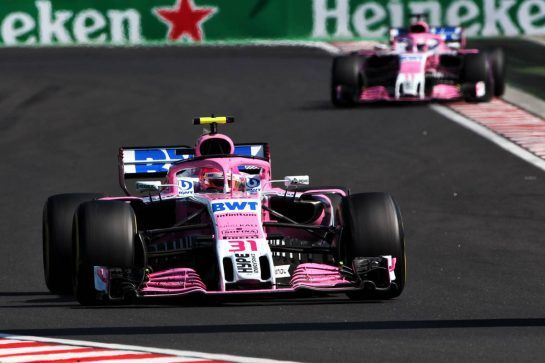Esteban Ocon (FRA) Sahara Force India F1 VJM11.
29.07.2018. Formula 1 World Championship, Rd 12, Hungarian Grand Prix, Budapest, Hungary, Race Day.
- www.xpbimages.com, EMail: requests@xpbimages.com - copy of publication required for printed pictures. Every used picture is fee-liable. © Copyright: Photo4 / XPB Images