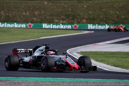 Romain Grosjean (FRA) Haas F1 Team VF-18.
29.07.2018. Formula 1 World Championship, Rd 12, Hungarian Grand Prix, Budapest, Hungary, Race Day.
- www.xpbimages.com, EMail: requests@xpbimages.com - copy of publication required for printed pictures. Every used picture is fee-liable. © Copyright: Photo4 / XPB Images