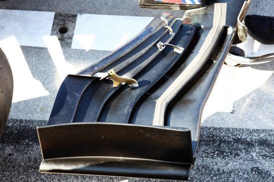 Williams FW41 front wing.
31.07.2018. Formula 1 Testing, Budapest, Hungary.
- www.xpbimages.com, EMail: requests@xpbimages.com - copy of publication required for printed pictures. Every used picture is fee-liable. © Copyright: Charniaux / XPB Images