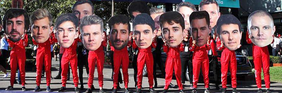 Atmosphere - drivers' cardboard cut outs.