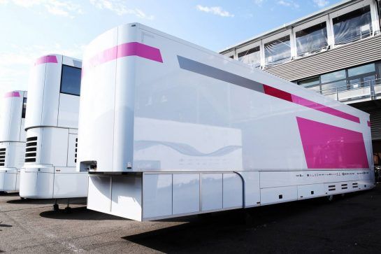 Force India F1 Team trucks in the paddock.
23.08.2018. Formula 1 World Championship, Rd 13, Belgian Grand Prix, Spa Francorchamps, Belgium, Preparation Day.
- www.xpbimages.com, EMail: requests@xpbimages.com - copy of publication required for printed pictures. Every used picture is fee-liable. © Copyright: Batchelor / XPB Images