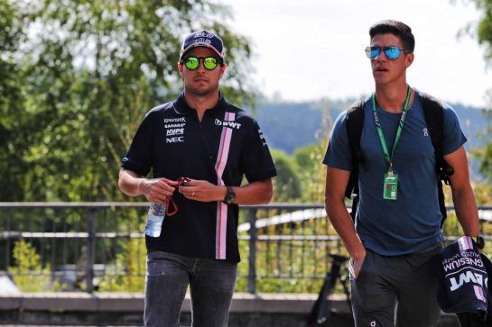 Sergio Perez (MEX) Force India F1 Team.
23.08.2018. Formula 1 World Championship, Rd 13, Belgian Grand Prix, Spa Francorchamps, Belgium, Preparation Day.
- www.xpbimages.com, EMail: requests@xpbimages.com - copy of publication required for printed pictures. Every used picture is fee-liable. © Copyright: Moy / XPB Images