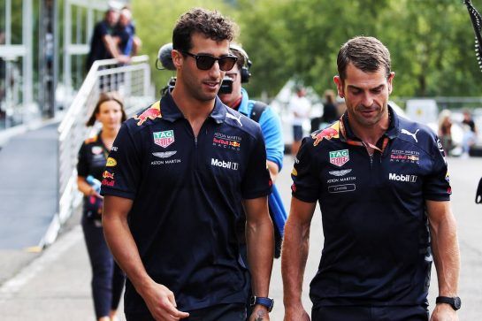 Daniel Ricciardo (AUS) Red Bull Racing.
23.08.2018. Formula 1 World Championship, Rd 13, Belgian Grand Prix, Spa Francorchamps, Belgium, Preparation Day.
- www.xpbimages.com, EMail: requests@xpbimages.com - copy of publication required for printed pictures. Every used picture is fee-liable. © Copyright: Charniaux / XPB Images