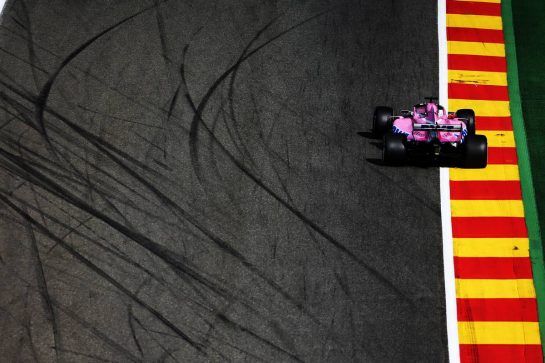 Sergio Perez (MEX) Racing Point Force India F1 VJM11.
24.08.2018. Formula 1 World Championship, Rd 13, Belgian Grand Prix, Spa Francorchamps, Belgium, Practice Day.
- www.xpbimages.com, EMail: requests@xpbimages.com - copy of publication required for printed pictures. Every used picture is fee-liable. © Copyright: Moy / XPB Images