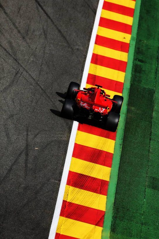 Sebastian Vettel (GER) Ferrari SF71H.
24.08.2018. Formula 1 World Championship, Rd 13, Belgian Grand Prix, Spa Francorchamps, Belgium, Practice Day.
- www.xpbimages.com, EMail: requests@xpbimages.com - copy of publication required for printed pictures. Every used picture is fee-liable. © Copyright: Moy / XPB Images