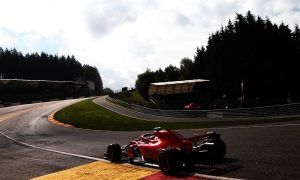 Raikkonen keeps Ferrari on top in Spa on Friday