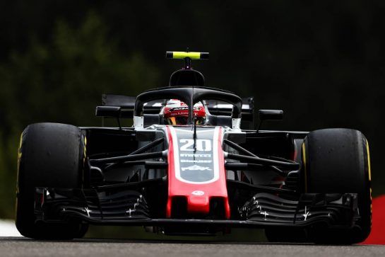 Kevin Magnussen (DEN) Haas VF-18.
24.08.2018. Formula 1 World Championship, Rd 13, Belgian Grand Prix, Spa Francorchamps, Belgium, Practice Day.
- www.xpbimages.com, EMail: requests@xpbimages.com - copy of publication required for printed pictures. Every used picture is fee-liable. © Copyright: Moy / XPB Images