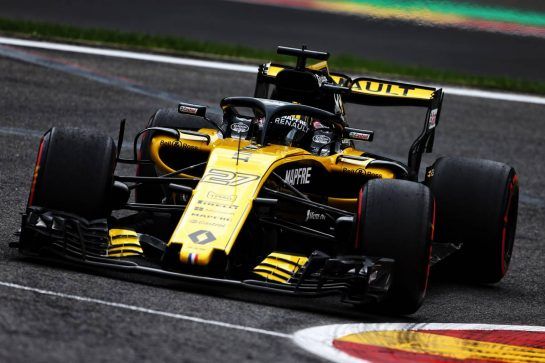 Nico Hulkenberg (GER) Renault Sport F1 Team RS18.
24.08.2018. Formula 1 World Championship, Rd 13, Belgian Grand Prix, Spa Francorchamps, Belgium, Practice Day.
- www.xpbimages.com, EMail: requests@xpbimages.com - copy of publication required for printed pictures. Every used picture is fee-liable. © Copyright: Moy / XPB Images