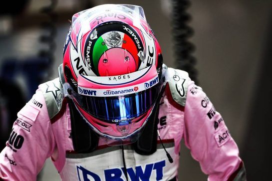 Sergio Perez (MEX) Racing Point Force India F1 Team.
25.08.2018. Formula 1 World Championship, Rd 13, Belgian Grand Prix, Spa Francorchamps, Belgium, Qualifying Day.
- www.xpbimages.com, EMail: requests@xpbimages.com - copy of publication required for printed pictures. Every used picture is fee-liable. © Copyright: Batchelor / XPB Images