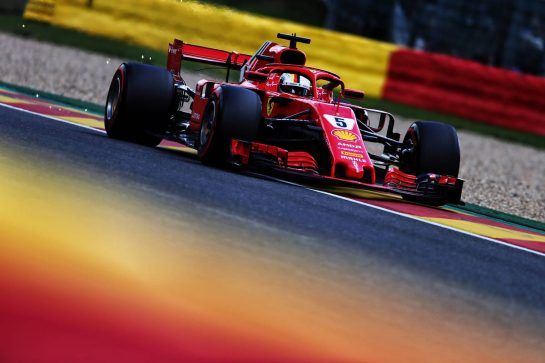 Sebastian Vettel (GER) Ferrari SF71H.
25.08.2018. Formula 1 World Championship, Rd 13, Belgian Grand Prix, Spa Francorchamps, Belgium, Qualifying Day.
- www.xpbimages.com, EMail: requests@xpbimages.com - copy of publication required for printed pictures. Every used picture is fee-liable. © Copyright: Moy / XPB Images