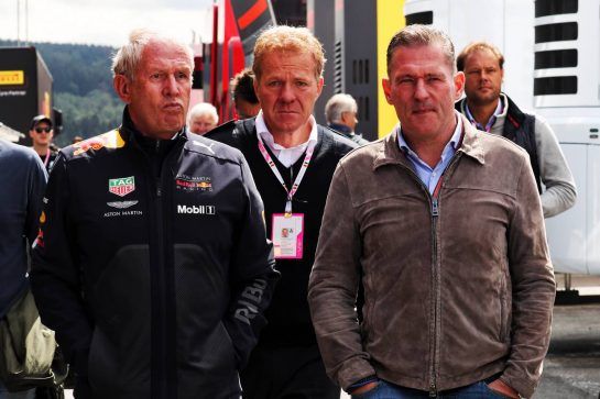 Dr Helmut Marko (AUT) Red Bull Motorsport Consultant with Jos Verstappen (NLD).
25.08.2018. Formula 1 World Championship, Rd 13, Belgian Grand Prix, Spa Francorchamps, Belgium, Qualifying Day.
- www.xpbimages.com, EMail: requests@xpbimages.com - copy of publication required for printed pictures. Every used picture is fee-liable. © Copyright: Photo4 / XPB Images