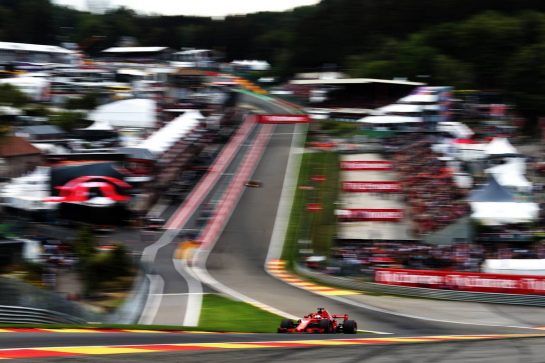 Sebastian Vettel (GER) Ferrari SF71H.
25.08.2018. Formula 1 World Championship, Rd 13, Belgian Grand Prix, Spa Francorchamps, Belgium, Qualifying Day.
- www.xpbimages.com, EMail: requests@xpbimages.com - copy of publication required for printed pictures. Every used picture is fee-liable. © Copyright: Moy / XPB Images
