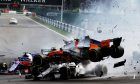 Belgian Grand Prix: Fernando Alonso (ESP) McLaren MCL33 crashes