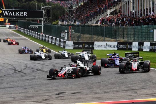 Romain Grosjean (FRA) Haas F1 Team VF-18.
26.08.2018. Formula 1 World Championship, Rd 13, Belgian Grand Prix, Spa Francorchamps, Belgium, Race Day.
- www.xpbimages.com, EMail: requests@xpbimages.com - copy of publication required for printed pictures. Every used picture is fee-liable. © Copyright: Charniaux / XPB Images