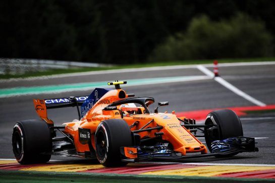 Stoffel Vandoorne (BEL) McLaren MCL33.
26.08.2018. Formula 1 World Championship, Rd 13, Belgian Grand Prix, Spa Francorchamps, Belgium, Race Day.
- www.xpbimages.com, EMail: requests@xpbimages.com - copy of publication required for printed pictures. Every used picture is fee-liable. © Copyright: Batchelor / XPB Images