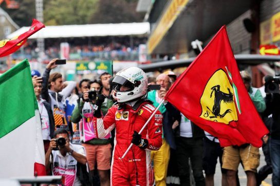 Race winner Sebastian Vettel (GER) Ferrari celebrates in parc ferme.
26.08.2018. Formula 1 World Championship, Rd 13, Belgian Grand Prix, Spa Francorchamps, Belgium, Race Day.
- www.xpbimages.com, EMail: requests@xpbimages.com - copy of publication required for printed pictures. Every used picture is fee-liable. © Copyright: Photo4 / XPB Images