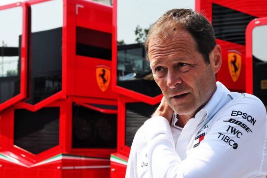 Aldo Costa (ITA) Mercedes AMG F1 Engineering Director.
30.08.2018. Formula 1 World Championship, Rd 14, Italian Grand Prix, Monza, Italy, Preparation Day.
- www.xpbimages.com, EMail: requests@xpbimages.com - copy of publication required for printed pictures. Every used picture is fee-liable. © Copyright: Photo4 / XPB Images