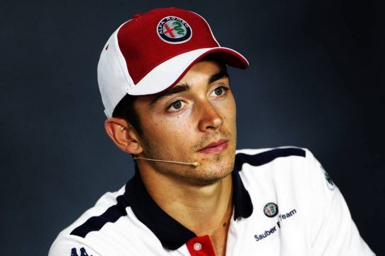 Charles Leclerc (MON) Sauber F1 Team in the FIA Press Conference.
30.08.2018. Formula 1 World Championship, Rd 14, Italian Grand Prix, Monza, Italy, Preparation Day.
- www.xpbimages.com, EMail: requests@xpbimages.com - copy of publication required for printed pictures. Every used picture is fee-liable. © Copyright: Bearne / XPB Images