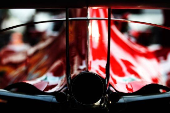 Ferrari SF71H exhaust.
30.08.2018. Formula 1 World Championship, Rd 14, Italian Grand Prix, Monza, Italy, Preparation Day.
- www.xpbimages.com, EMail: requests@xpbimages.com - copy of publication required for printed pictures. Every used picture is fee-liable. © Copyright: Moy / XPB Images