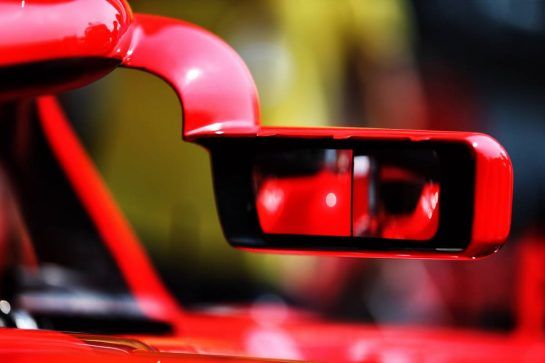 Ferrari SF71H mirror.
30.08.2018. Formula 1 World Championship, Rd 14, Italian Grand Prix, Monza, Italy, Preparation Day.
- www.xpbimages.com, EMail: requests@xpbimages.com - copy of publication required for printed pictures. Every used picture is fee-liable. © Copyright: Moy / XPB Images