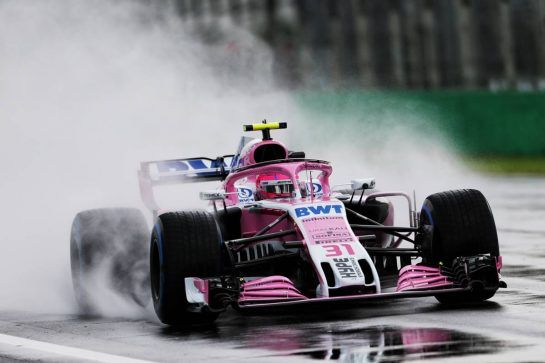 Esteban Ocon (FRA) Racing Point Force India F1 VJM11.
31.08.2018. Formula 1 World Championship, Rd 14, Italian Grand Prix, Monza, Italy, Practice Day.
- www.xpbimages.com, EMail: requests@xpbimages.com - copy of publication required for printed pictures. Every used picture is fee-liable. © Copyright: Moy / XPB Images