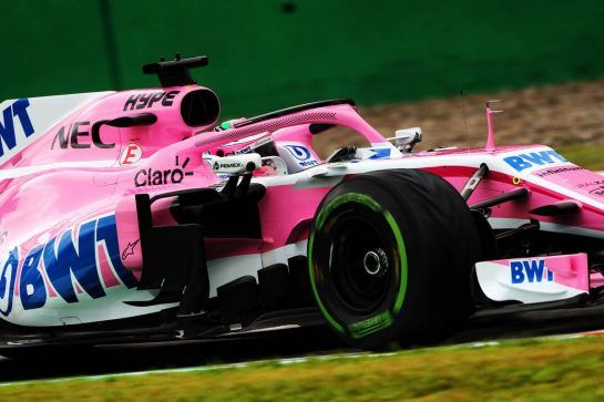 Sergio Perez (MEX) Racing Point Force India F1 VJM11.
31.08.2018. Formula 1 World Championship, Rd 14, Italian Grand Prix, Monza, Italy, Practice Day.
- www.xpbimages.com, EMail: requests@xpbimages.com - copy of publication required for printed pictures. Every used picture is fee-liable. © Copyright: Photo4 / XPB Images