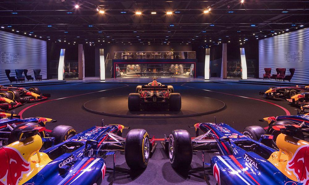 Red Bull's new MK7 event space at their factory in Buckinghamshire.