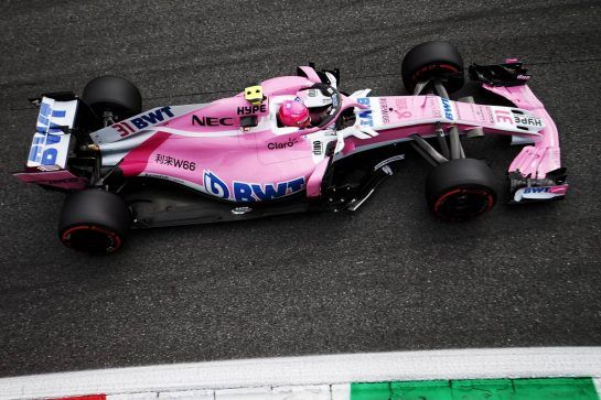 Esteban Ocon (FRA) Racing Point Force India F1 VJM11.
01.09.2018. Formula 1 World Championship, Rd 14, Italian Grand Prix, Monza, Italy, Qualifying Day.
- www.xpbimages.com, EMail: requests@xpbimages.com - copy of publication required for printed pictures. Every used picture is fee-liable. © Copyright: Moy / XPB Images