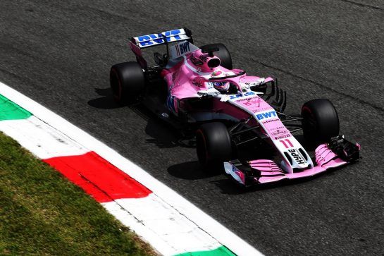 Sergio Perez (MEX) Racing Point Force India F1 VJM11.
01.09.2018. Formula 1 World Championship, Rd 14, Italian Grand Prix, Monza, Italy, Qualifying Day.
- www.xpbimages.com, EMail: requests@xpbimages.com - copy of publication required for printed pictures. Every used picture is fee-liable. © Copyright: Moy / XPB Images