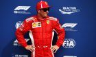 Italian Grand Prix: Pole sitter Kimi Raikkonen (FIN) Ferrari in qualifying parc ferme.