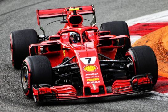 Kimi Raikkonen (FIN) Ferrari SF71H.
01.09.2018. Formula 1 World Championship, Rd 14, Italian Grand Prix, Monza, Italy, Qualifying Day.
- www.xpbimages.com, EMail: requests@xpbimages.com - copy of publication required for printed pictures. Every used picture is fee-liable. © Copyright: Moy / XPB Images