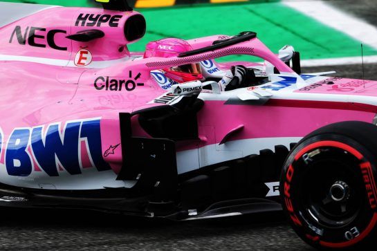 Esteban Ocon (FRA) Racing Point Force India F1 VJM11.
01.09.2018. Formula 1 World Championship, Rd 14, Italian Grand Prix, Monza, Italy, Qualifying Day.
- www.xpbimages.com, EMail: requests@xpbimages.com - copy of publication required for printed pictures. Every used picture is fee-liable. © Copyright: Moy / XPB Images