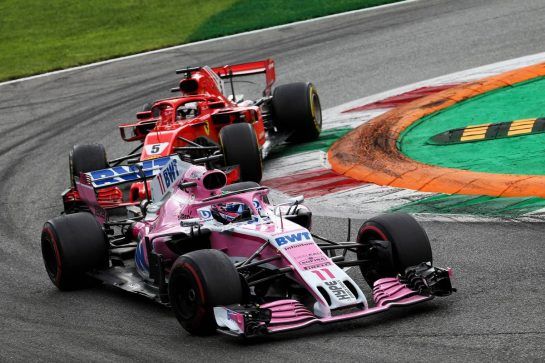 Sergio Perez (MEX) Racing Point Force India F1 VJM11.
02.09.2018. Formula 1 World Championship, Rd 14, Italian Grand Prix, Monza, Italy, Race Day.
- www.xpbimages.com, EMail: requests@xpbimages.com - copy of publication required for printed pictures. Every used picture is fee-liable. © Copyright: Batchelor / XPB Images