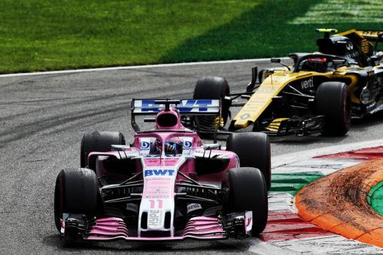 Sergio Perez (MEX) Racing Point Force India F1 VJM11.
02.09.2018. Formula 1 World Championship, Rd 14, Italian Grand Prix, Monza, Italy, Race Day.
- www.xpbimages.com, EMail: requests@xpbimages.com - copy of publication required for printed pictures. Every used picture is fee-liable. © Copyright: Batchelor / XPB Images