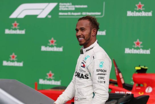 Lewis Hamilton (GBR) Mercedes AMG F1  
02.09.2018. Formula 1 World Championship, Rd 14, Italian Grand Prix, Monza, Italy, Race Day.
- www.xpbimages.com, EMail: requests@xpbimages.com - copy of publication required for printed pictures. Every used picture is fee-liable. © Copyright: Charniaux / XPB Images