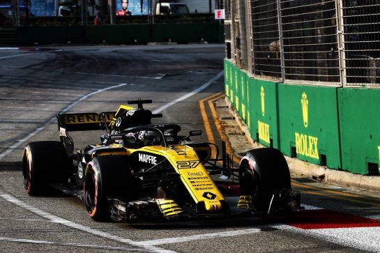 Nico Hulkenberg (GER) Renault Sport F1 Team RS18.
14.09.2018. Formula 1 World Championship, Rd 15, Singapore Grand Prix, Marina Bay Street Circuit, Singapore, Practice Day.
- www.xpbimages.com, EMail: requests@xpbimages.com - copy of publication required for printed pictures. Every used picture is fee-liable. © Copyright: Photo4 / XPB Images