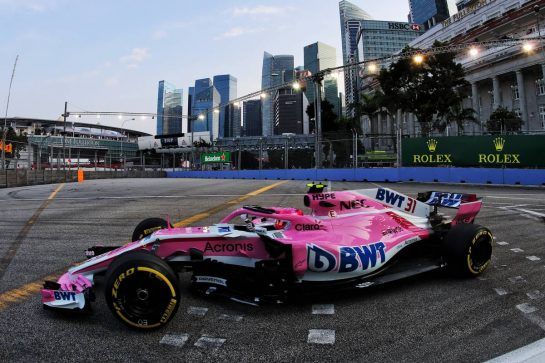 Esteban Ocon (FRA) Racing Point Force India F1 VJM11.
14.09.2018. Formula 1 World Championship, Rd 15, Singapore Grand Prix, Marina Bay Street Circuit, Singapore, Practice Day.
- www.xpbimages.com, EMail: requests@xpbimages.com - copy of publication required for printed pictures. Every used picture is fee-liable. © Copyright: Photo4 / XPB Images