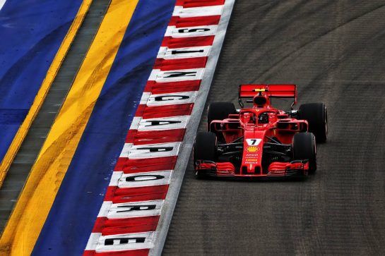 Kimi Raikkonen (FIN) Ferrari SF71H.
15.09.2018. Formula 1 World Championship, Rd 15, Singapore Grand Prix, Marina Bay Street Circuit, Singapore, Qualifying Day.
- www.xpbimages.com, EMail: requests@xpbimages.com - copy of publication required for printed pictures. Every used picture is fee-liable. © Copyright: Moy / XPB Images