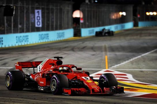 Sebastian Vettel (GER) Ferrari SF71H.
16.09.2018. Formula 1 World Championship, Rd 15, Singapore Grand Prix, Marina Bay Street Circuit, Singapore, Race Day.
- www.xpbimages.com, EMail: requests@xpbimages.com - copy of publication required for printed pictures. Every used picture is fee-liable. © Copyright: Photo4 / XPB Images