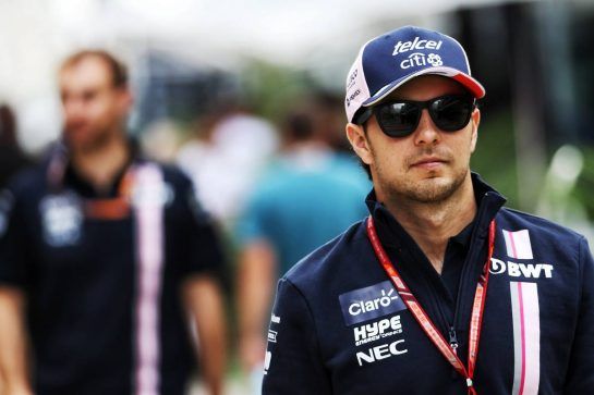 Sergio Perez (MEX) Racing Point Force India F1 Team.
27.09.2018. Formula 1 World Championship, Rd 16, Russian Grand Prix, Sochi Autodrom, Sochi, Russia, Preparation Day.
- www.xpbimages.com, EMail: requests@xpbimages.com - copy of publication required for printed pictures. Every used picture is fee-liable. © Copyright: Batchelor / XPB Images